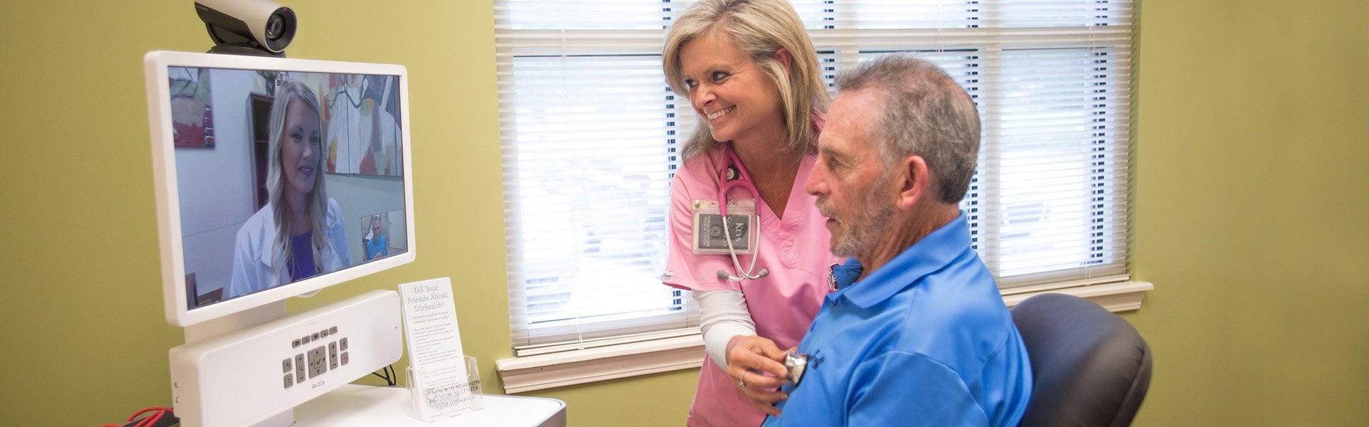 patient having telehealth visit