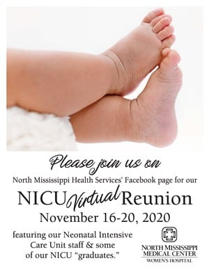 NICU virtual reunion poster