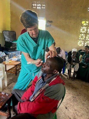 Dr. Walker in Ugandan Clinic