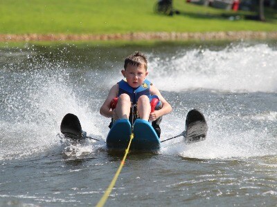 adaptive water ski participant