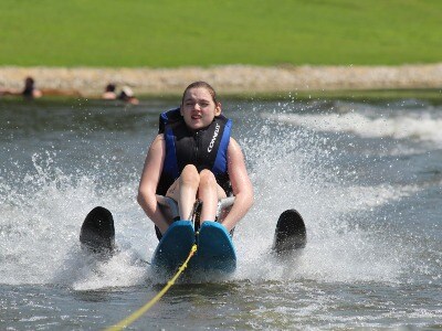 adaptive water ski participant