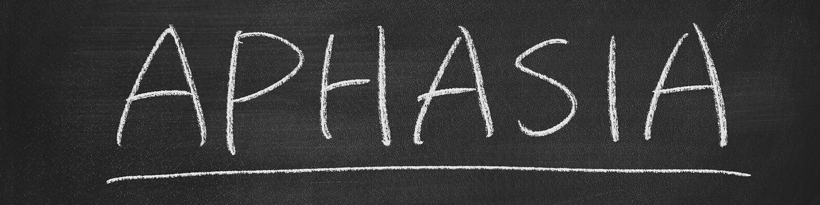 Aphasia written on a blackboard